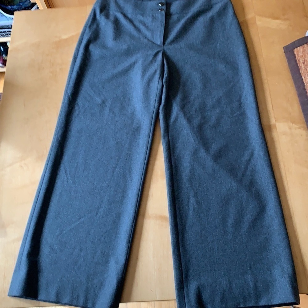 Armani Collezioni Wool Cropped Wide Leg Pants 8